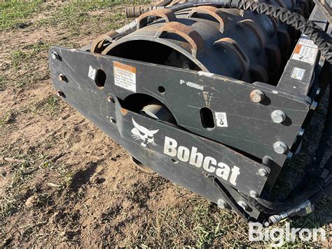 skid steer padfoot roller|bobcat vibratory roller for sale.